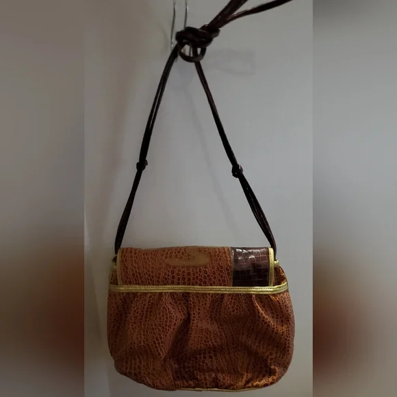 Alentino NAS Bag**Imitation Frog Skin**Unique  Patchwork**Vintage 1980's**6A - Picture 6 of 8